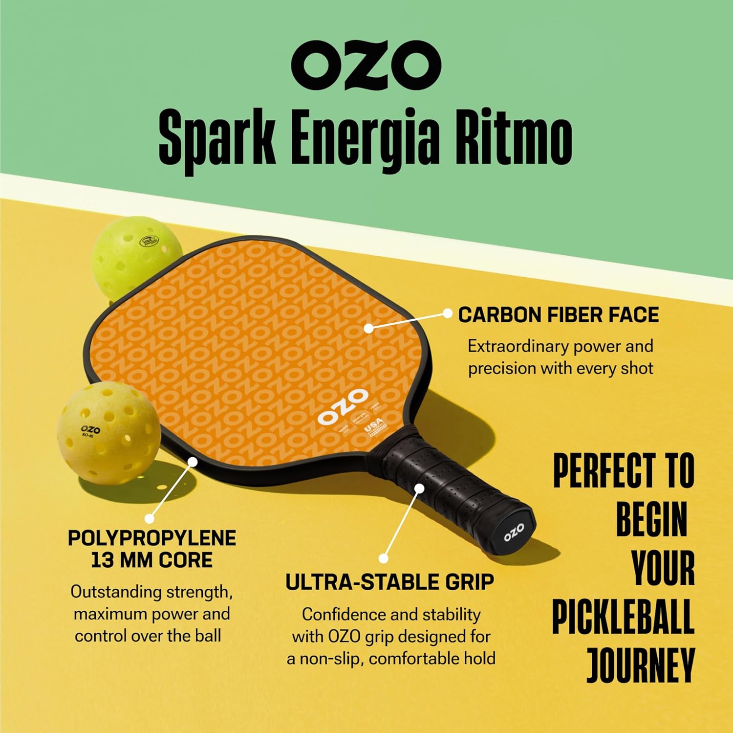 Pala de Pickleball OZO Spark Energia Ritmo ¡Opiniones! ¡La Mejor para Principiantes!